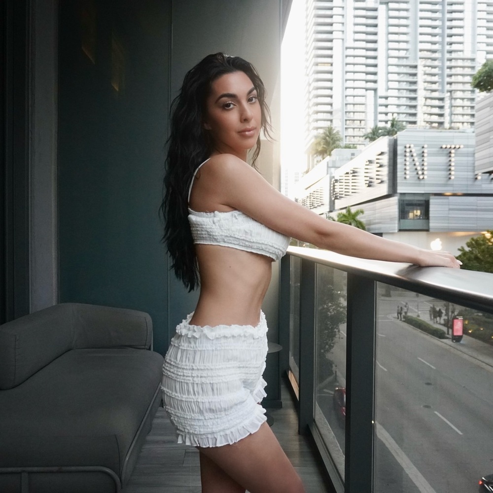 White Ruffled Two-Piece Set - Picture 6 of 6